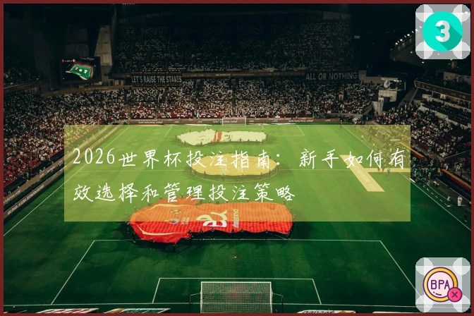 2026世界杯投注指南：新手如何有效选择和管理投注策略